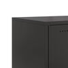 vidaXL TV Cabinet Black 100.5x39x43.5 cm Steel