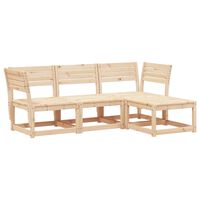 vidaXL 4 Piece Garden Lounge Set Solid Wood Pine