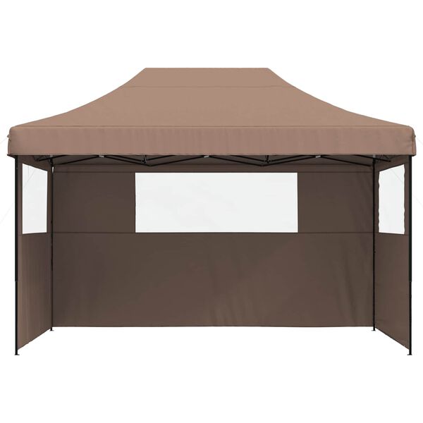 vidaXL Party Tent Folding Brown 279 x 410 x 315 cm Oxford Fabric