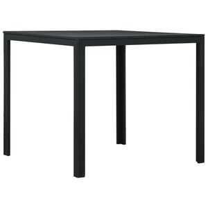 vidaXL Coffee Table | Black | HDPE, Steel | Medium | Durable | Coffee Table