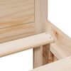 vidaXL Bed Frame without Mattress with Headboard 140x190 cm Solid Wood Pine