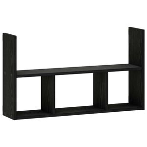 vidaXL Wall Shelf Black Oak 78.5 x 17 x 45 cm Engineered Wood