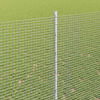 vidaXL Fence with Post Silver 1.5 x 25 m Steel
