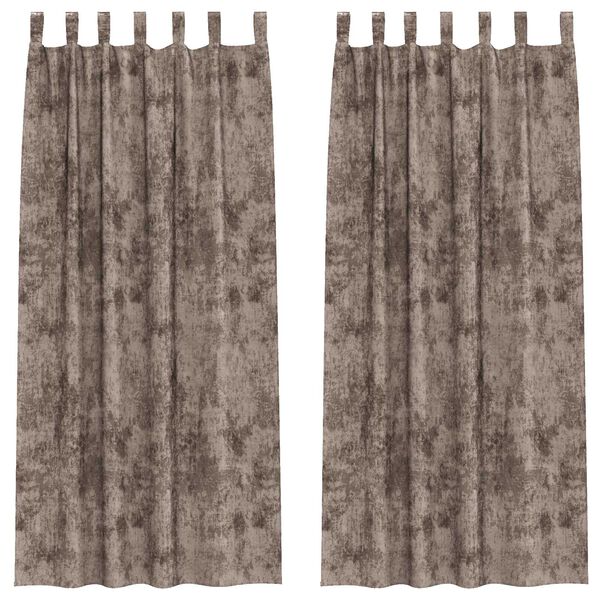 vidaXL Velvet Curtains 2 pcs Cappuccino 225 x 140 cm Velvet