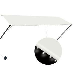 vidaXL Awning | Cream | Steel | 300x150 cm | Retractable | Awning