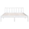 vidaXL Bed Frame without Mattress White Solid Wood 120x200 cm