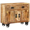 vidaXL Sideboard 80x30x65 cm Solid Rough Wood Mango
