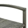 vidaXL Bar Stools 2 pcs Grey Poly Rattan