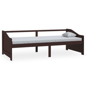 vidaXL 3-Seater Day Bed without Mattress Dark Brown 90x200cm