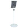 vidaXL Pedestal Poster Stand Silver 33 x 33 x 126 cm PVC and Steel