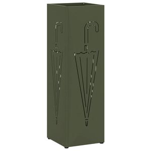 vidaXL Umbrella Stand Olive 15.5 x 15.5 x 49 cm Metal