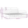 vidaXL Metal Bed Frame without Mattress with Footboard Black 193x203cm