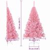 vidaXL Artificial Pre-lit Christmas Tree with 150 LEDs Pink 150 cm PVC