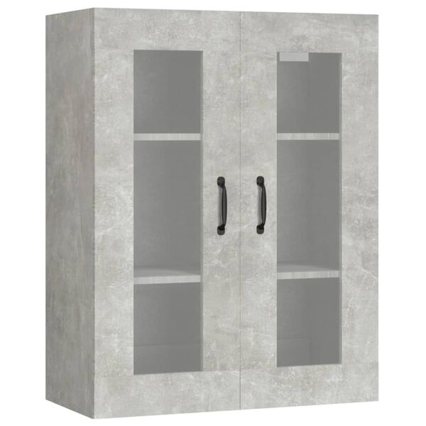 vidaXL Hanging Wall Cabinet Concrete Grey 69.5x34x90 cm