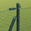 vidaXL Fence Post Green 25 x 1.6 m (36 mm mesh) Steel and PVC