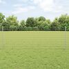vidaXL Fence with Post Silver 0.8 x 10 m Steel