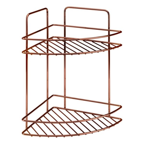 Metaltex 2-tier Corner Douche Rack Copper