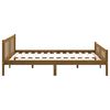 vidaXL Bed Frame without Mattress Honey Brown Solid Wood 120x200 cm