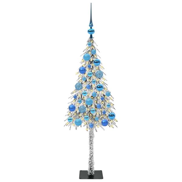 vidaXL Christmas Tree with 150 LEDs White 120 cm PE and Steel
