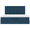 vidaXL Ottoman Bed with Mattresses Dark Blue 180x200cm Velvet