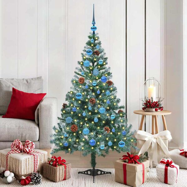 vidaXL Artificial Christmas Tree with Stand Green 150 cm PVC and Steel