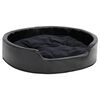 vidaXL Dog Bed Black 79x70x19 cm Plush and Faux Leather