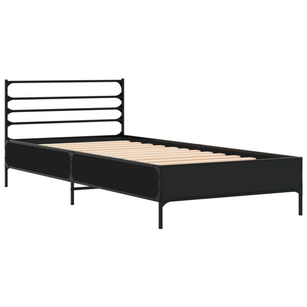 vidaXL Bed Frame without Mattress Black 90x200 cm