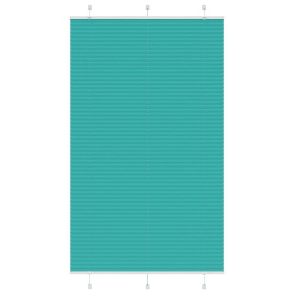 vidaXL Pleated Blind Petrol Green 120x200 cm Fabric Width 119.4 cm Polyester