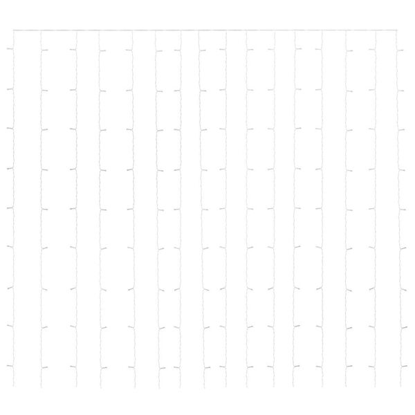 vidaXL LED Curtain Fairy Lights 3x3m 300 LED Blue 8 Function