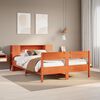 vidaXL Bookcase Bed without Mattress Wax Brown 150x200 cm King Size Solid Wood Pine