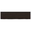 vidaXL Bathroom Countertop Dark Brown 120x30x(2-6) cm Treated Solid Wood