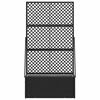 vidaXL Garden Planter Black 70 x 30 x 135 cm Metal
