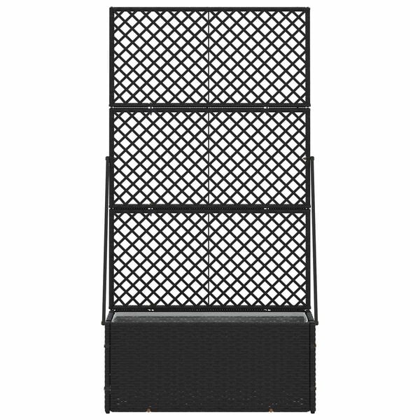 vidaXL Garden Planter Black 70 x 30 x 135 cm Metal