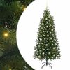 vidaXL Artificial Christmas Tree with 300 LEDs Green 180 cm PE and PVC