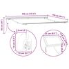 vidaXL Retractable Awning Manual Beige 350 x 250 cm Fabric and Steel