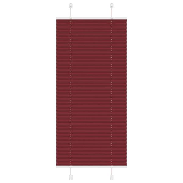 vidaXL Pleated Blind Bordeaux Red 55x150 cm Fabric Width 54.4 cm Polyester