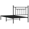 vidaXL Metal Bed Frame without Mattress with Headboard Black 100x190cm