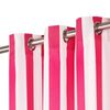 vidaXL Curtains with Metal Rings 2 pcs Fabric 140x175 cm Pink Stripe