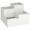vidaXL Garden Planter White 80 x 80 x 60 cm Steel