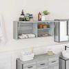 vidaXL Bathroom Wall Cabinet Grey Sonoma 100x25x40 cm Engineered Wood