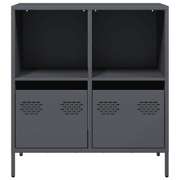 vidaXL Sideboard Anthracite 68x39x73.5 cm Cold-rolled Steel