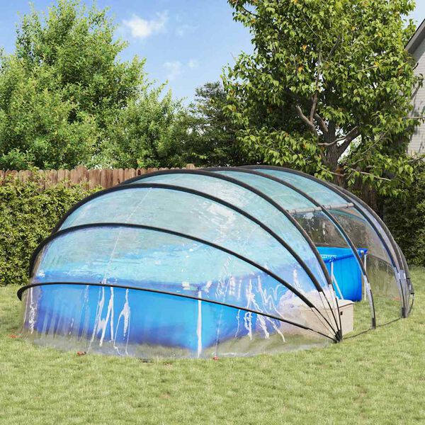 vidaXL Pool Tent Dome Transparent 640 x 432 x 205 cm PVC