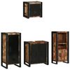 vidaXL Bathroom Furniture Set with Shelf 4 pcs Brown Solid Mango Wood