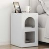 vidaXL Bedside Table High Gloss White 29.5 x 35 x 50 cm