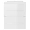 vidaXL Sink Cabinet with Built-in Basin High Gloss White Engineered Wood