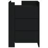 vidaXL Bedside Cabinet Black 45x50x65 cm Engineered Wood