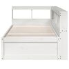 vidaXL Bookcase Bed without Mattress White 75x190cm Solid Wood Pine