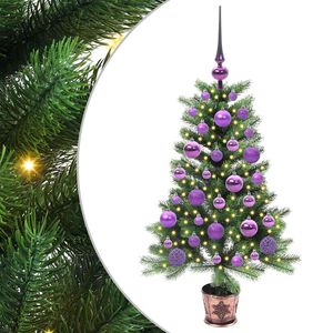 vidaXL Christmas Tree with 150 LEDs with Stand Green 90 cm PE