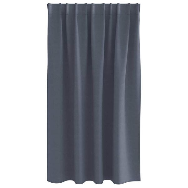 vidaXL Blackout Curtains with Rings 2 pcs Anthracite 140 x 140 cm