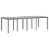 vidaXL Garden Table Light Grey 250 x 100 x 73 cm Poly Rattan